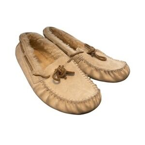 UGG Dakota Amberlight Moccasin Loafer Pink Shell Suede Leather Slipper Flats 9
